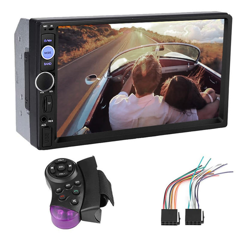 Wince 7 'Pantalla táctil Espejo retrovisor Enlace BT Manos libres FHD 1080P Radio Audio Control remoto Auto Música Estéreo Coche Reproductor Mp5