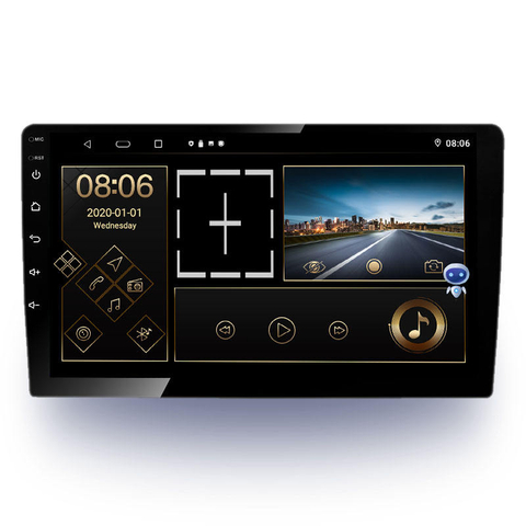 Navegador de coche Universal 1 Din IPS 1024*600 pantalla táctil Android 2 + 32g BT/GPS/WiFi/Mirror Link/AM/Carplay/DSP