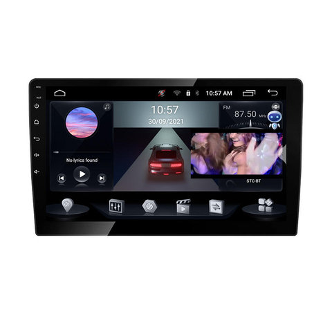 Cuerpo delgado Android 10 10 pulgadas 2 + 32 GB 1024*600 HD pantalla táctil vídeo del coche cámara de visión trasera Android pantalla completamente táctil reproductor de DVD del coche