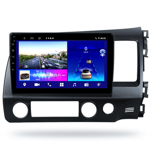 Mejor venta 9 pulgadas 2.5D táctil Android 10 buena pantalla navegación de alta resolución IPS pantalla ajustable para vídeo de coche CIVIC2011