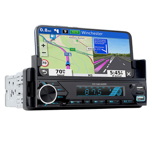 Reproductor Mp3 para coche, puerto de carga LCD, soporte para teléfono móvil BT Aux 2USB RC Dsp, Control de aplicación de Audio para coche, Panel desmontable Mp3 para coche