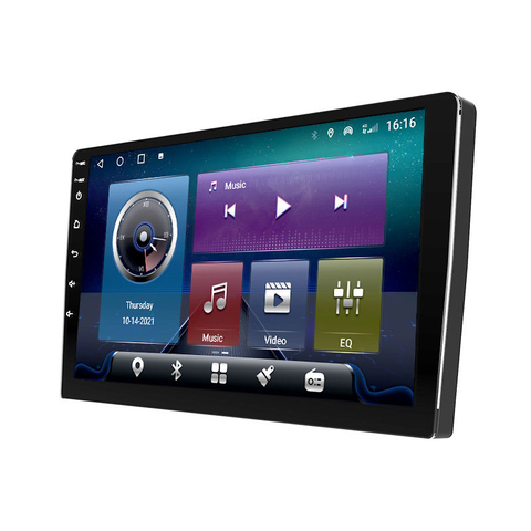 Radio De coche con pantalla táctil, cuatro núcleos, Android, 2DIN, DVD, navegación estéreo, GPS para Toyota Yaris