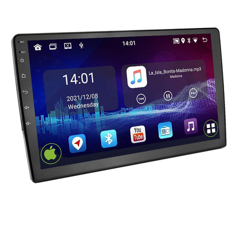 Reproductor de sistema de radio multimedia para coche Android 10,0 de 10,1 pulgadas con 8 núcleos y navegación gps para reproductor de vídeo Universal para coche