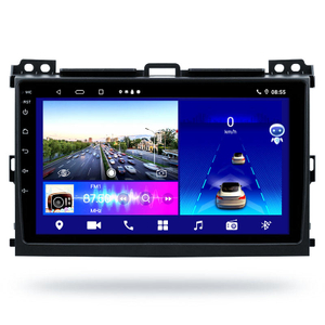 Radio de coche 1 Din con marco Android, Radio para coche, reproductor Multimedia Android para TOYOTA LAND CRUISER 2002 2009 9