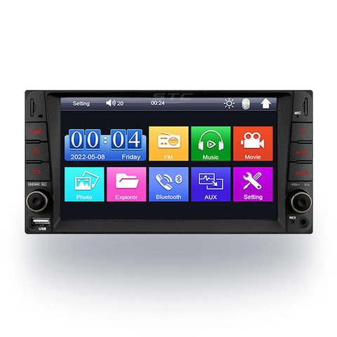 Adecuado para Toyota Auto Radio 2 Din pantalla táctil de 7 pulgadas reproductor Multimedia estéreo Mirror Link/FM/TF reproductor Mp5 para coche con Carplay