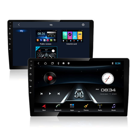 Caja variable de 9 pulgadas, pantalla HD IPS, coche con luces coloridas, navegación en pantalla grande Android, host universal para Android