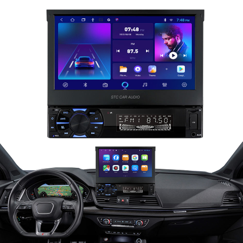 1 + 16/2 + 32 1 Din Android Car Radio Auto Radio 7 'pantalla táctil retráctil GPS Wifi BT FM RDS AUX estéreo Auto Radio