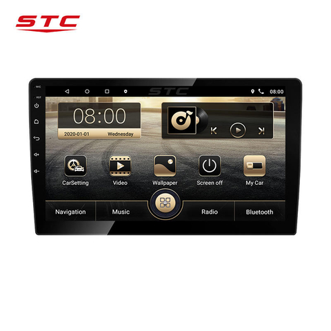 Navegación Android de 9 pulgadas, máquina universal de un solo lingote, control central, pantalla grande, cabezal móvil delantero y trasero, navegación para coche