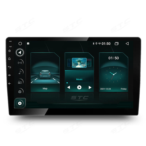 STC Android 11 2+32GB Doble Din Estéreo para automóvil 2.5D Pantalla táctil Navegación GPS Android Radio para automóvil de 7 pulgadas