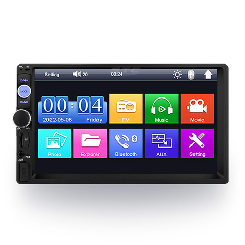 WinCe-reproductor Mp5 para coche, 1 DIN, 7 pulgadas, pantalla táctil, estéreo, Radio automática, reproductor Multimedia Mp5 para coche